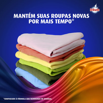 Brilhante Lava-Roupas Em Pó Roupas Brancas E Coloridas Limpeza Total Pacote Tamanho Família 4 Kg (Pacote De 1)