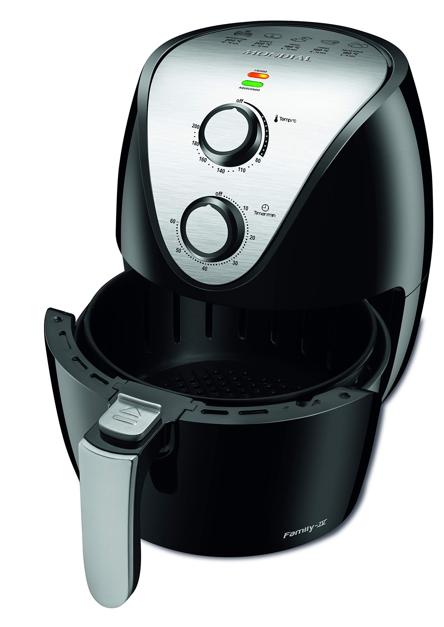 Fritadeira Sem Óleo Air Fryer 3,5L, Mondial, Preto/Inox, 1500W, 110V - AF-30 I