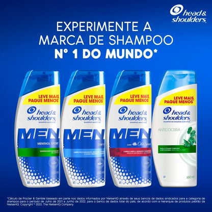 Shampoo Anticaspa Head & Shoulders Men 3 em 1, 650 ml