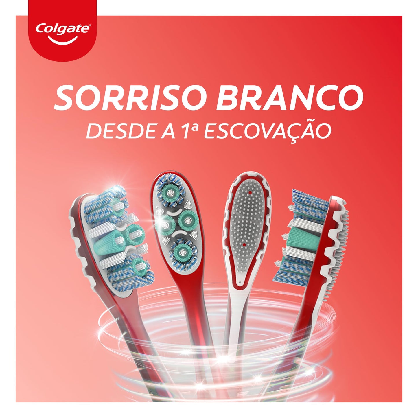 Colgate Escova Dental 360º Luminous White 2Unid Promo Leve 2 Pague 1 Cores Sortidas