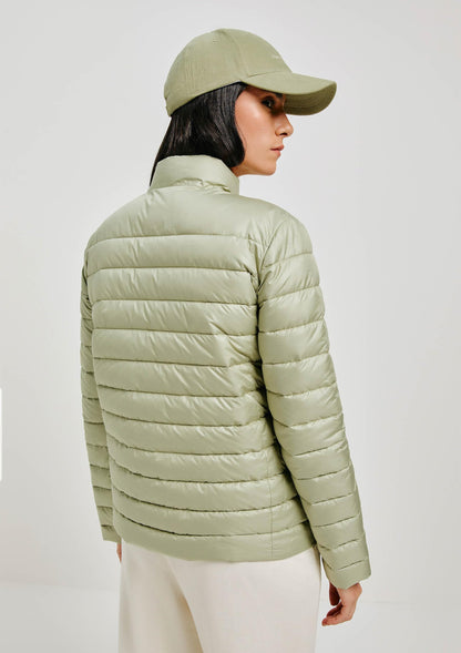 Jaqueta Básica Feminina Puffer Matelassê - Verde M