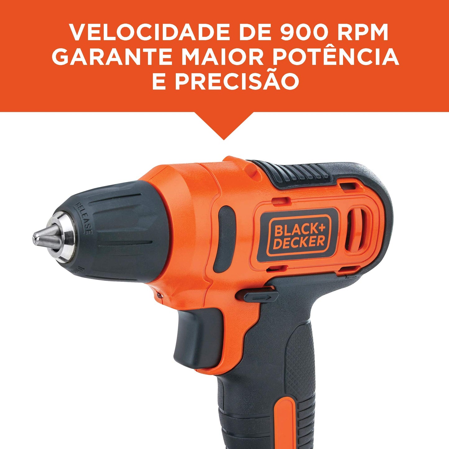 Black Decker Furadeira e Parafusadeira 3/8 Pol Bateria, com 13 Acessórios e Caixa Transparente, Modelo ‎LD12SP, Bivolt