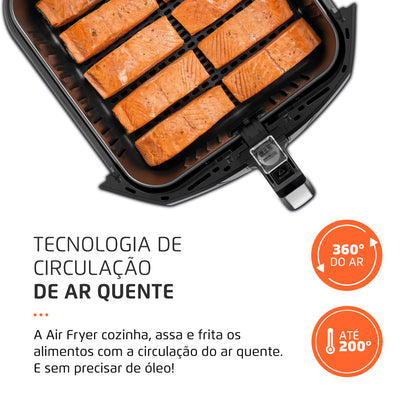 Fritadeira Sem Óleo Air Fryer 8L, Mondial, Preto, 1900W, 110V - AFN-80-FB