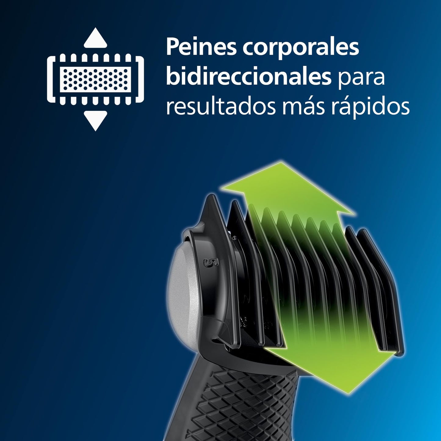 Aparador e raspador de pelos do corpo, à prova d’água, Bivolt Philips - BG3007/01