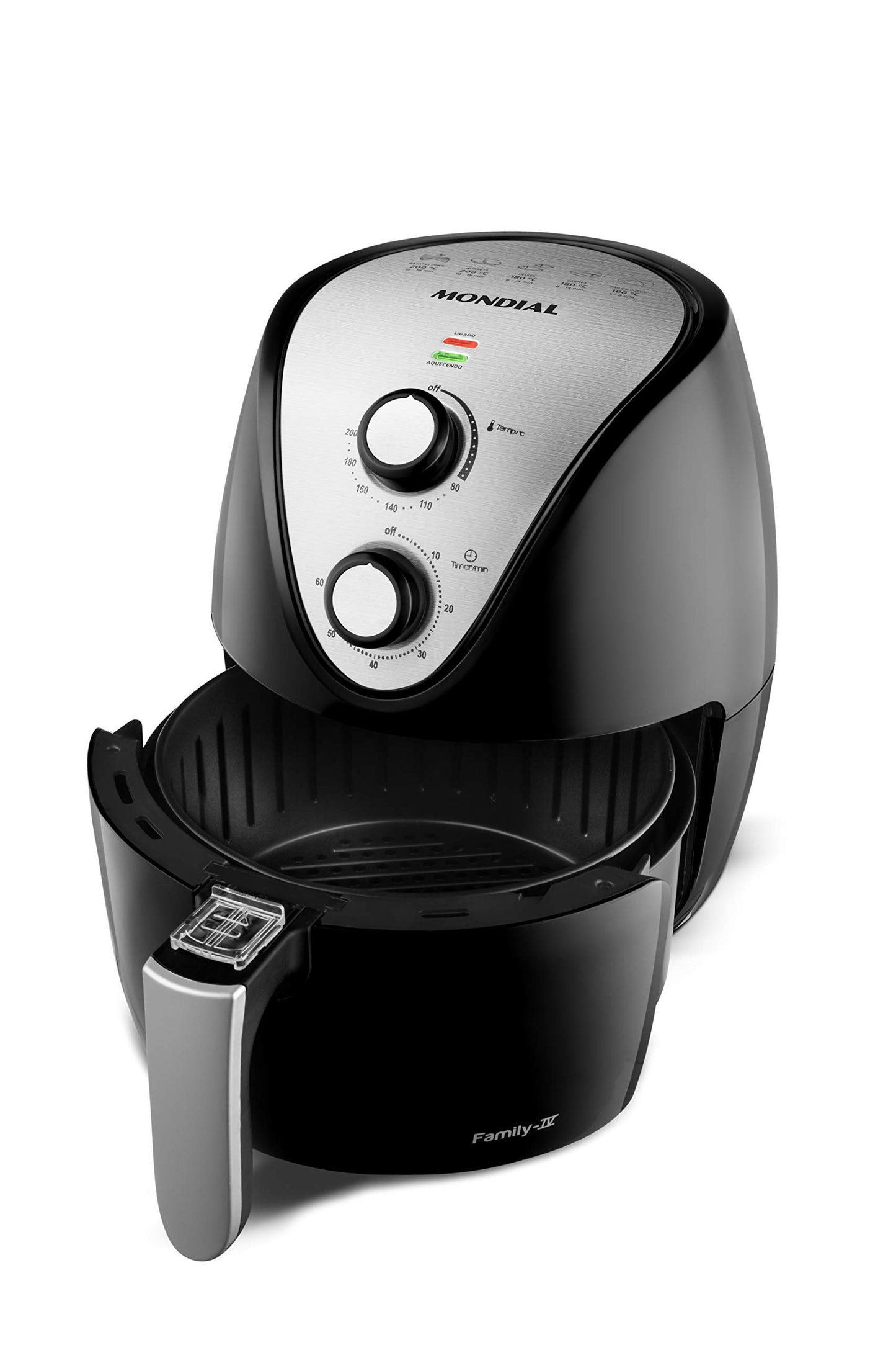 Fritadeira Sem Óleo Air Fryer 3,5L, Mondial, Preto/Inox, 1500W, 110V - AF-30 I