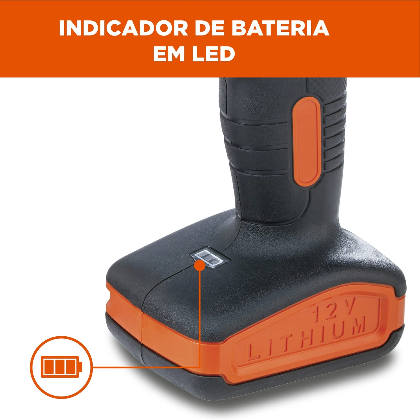 Black Decker Furadeira e Parafusadeira 3/8 Pol Bateria, com 13 Acessórios e Caixa Transparente, Modelo ‎LD12SP, Bivolt