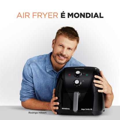 Fritadeira Sem Óleo Air Fryer 8L, Mondial, Preto, 1900W, 110V - AFN-80-FB