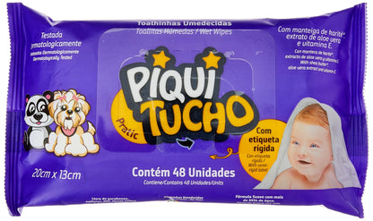 Piquitucho Pratic - Toalhas Umedecidas, 1 Unidade com 48 toalhas