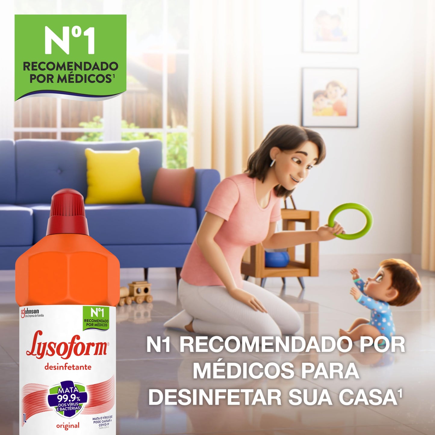 Lysoform Desinfetante Líquido Suave Odor 2L