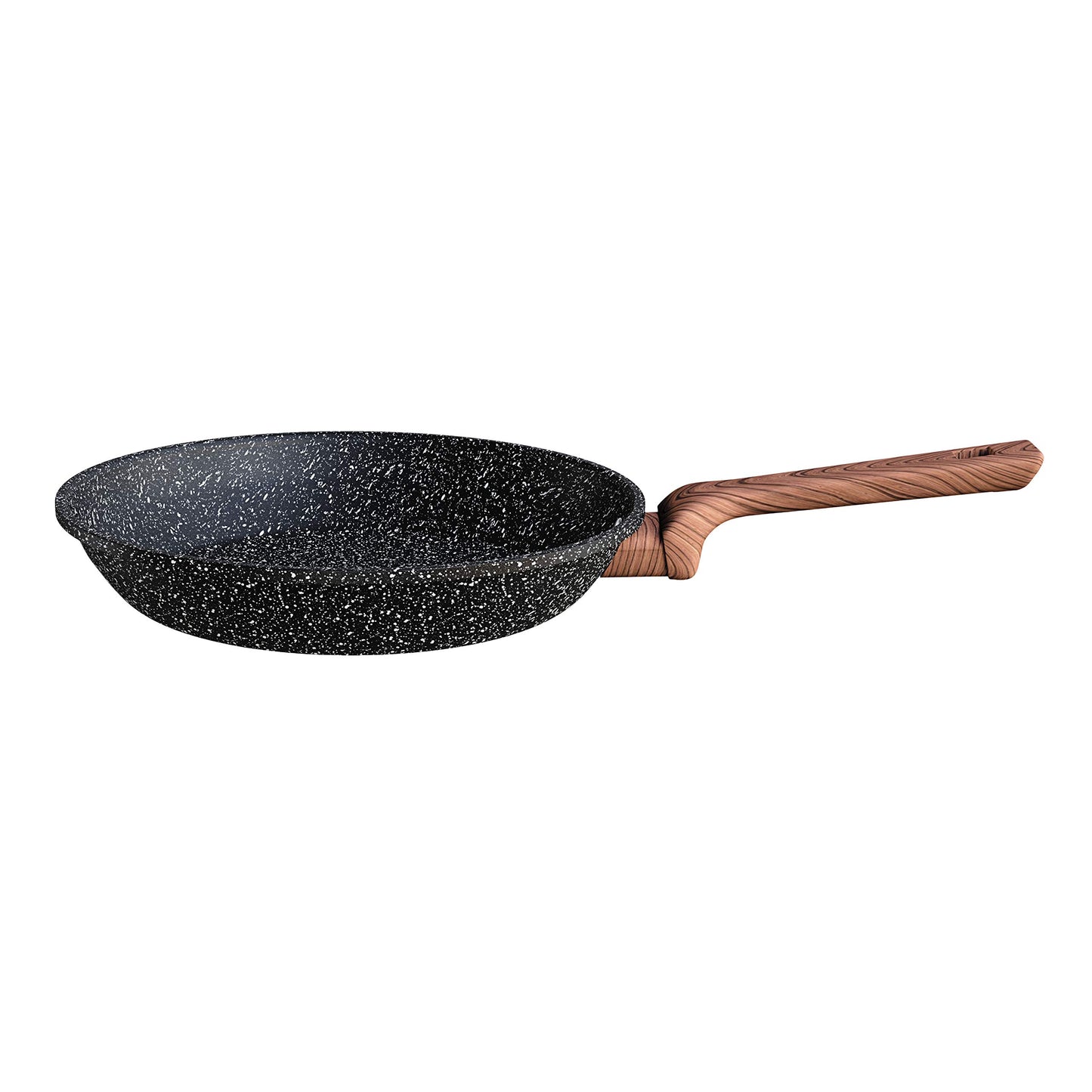 Euro Color Stone Frigideira de Alumínio com Antiaderente, Preto (Wooden), 24 cm, 1.5 L