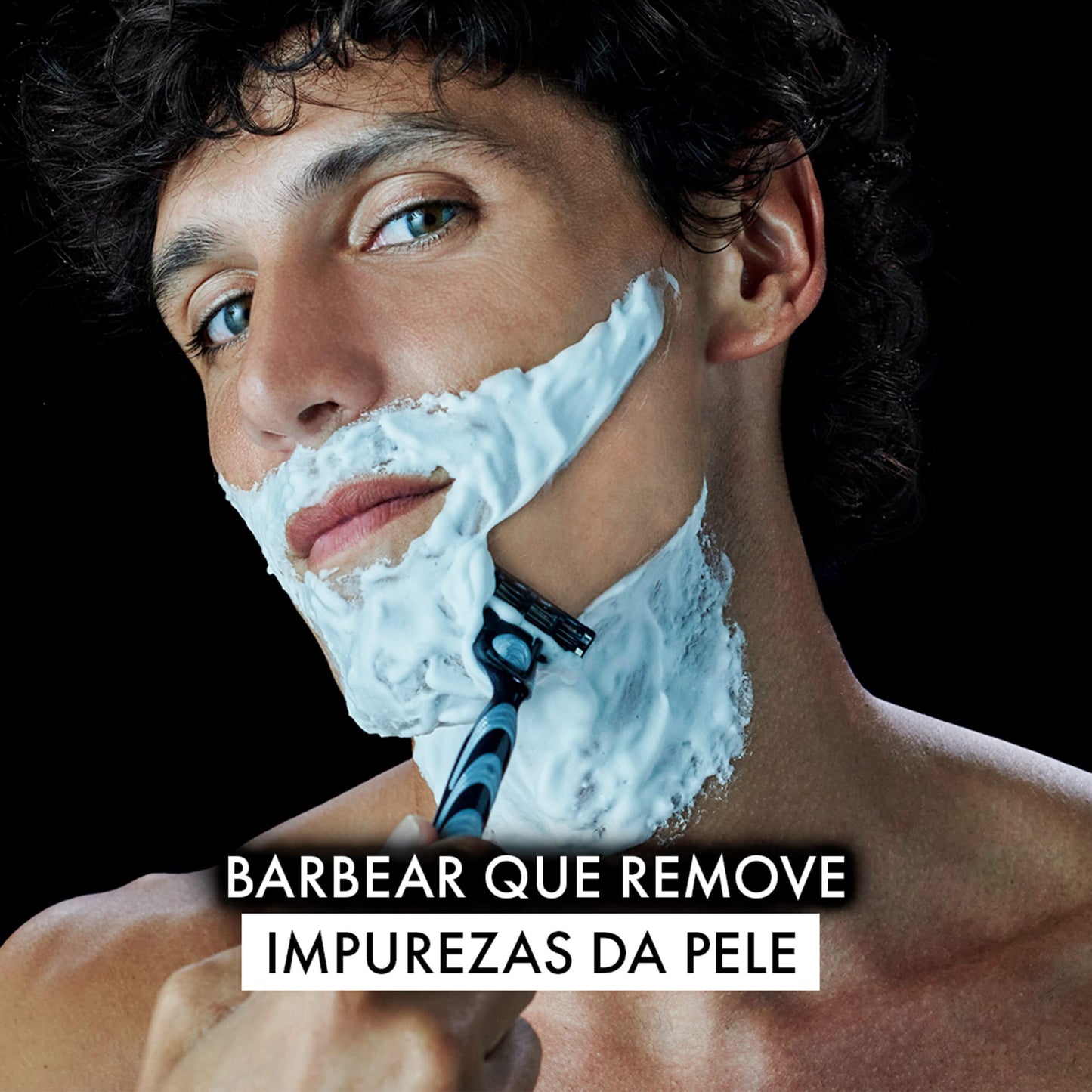 Gillette Mach3 Carbono Refil para Aparelho de Barbear reutilizável, com Carvão Ativado e Fita Lubrificante Melhorada 4 Uds