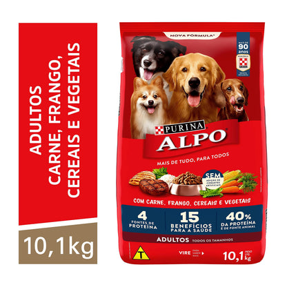 Purina Alpo Alpo - Ração Cães Adultos Carne E Frango 10,1Kg