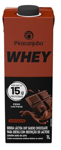 Piracanjuba Whey Zero Lactose 15g de proteína Sabor Chocolate 1 Litro