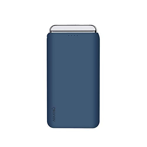 Geonav Carregador Portátil Universal, Power Bank, 12.000 mAh, 2 Saídas USB + 1 Saída USB-C, PB12KMB, Azul Marinho