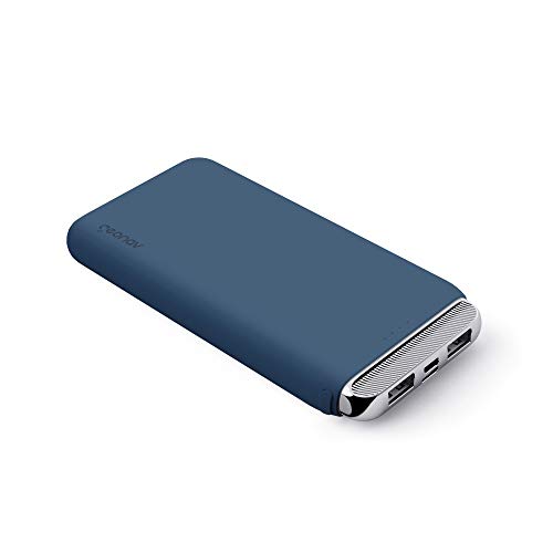 Geonav Carregador Portátil Universal, Power Bank, 12.000 mAh, 2 Saídas USB + 1 Saída USB-C, PB12KMB, Azul Marinho