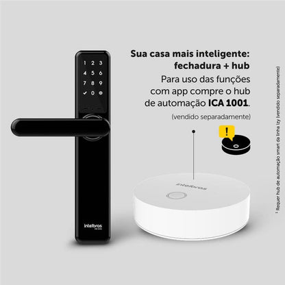 Fechadura Smart de Embutir com Maçaneta IFR 3000 Preto Intelbras