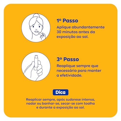 NIVEA Protetor Solar Hidratante Labial Sun Protect FPS 30 4,8 g - Lábios protegidos do sol e do ressecamento, alta proteção contra os raios UVA/UVB, com extrato de girassol e Vitamina E