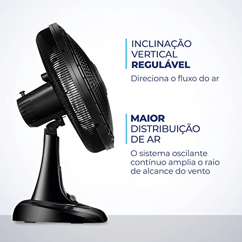 Ventilador de Mesa 40cm Super Power, Mondial, Preto/Prata, 80W, 110V - VSP-40-B2