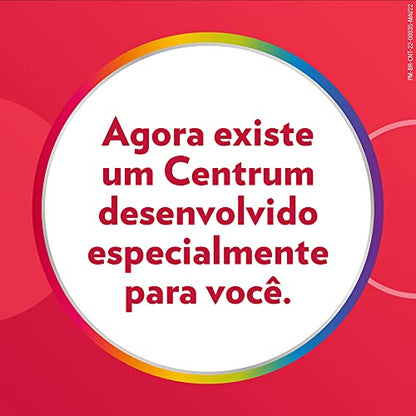 Centrum Suplemento Multivitamínico Adulto Energia, Corpo e Mente com Cafeína e Vitamina B, 60 cápsulas