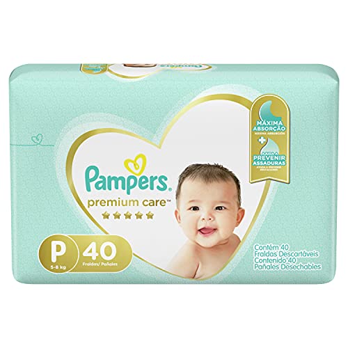 Fraldas Pampers Premium Care P 40 Unidades