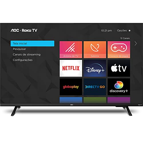 Smart TV LED 32" HD AOC 32S5135/78G - Design sem bordas, Wifi, Conversor Digital, USB, HDMI