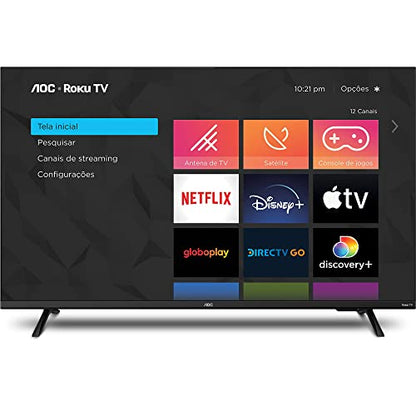 Smart TV LED 32" HD AOC 32S5135/78G - Design sem bordas, Wifi, Conversor Digital, USB, HDMI