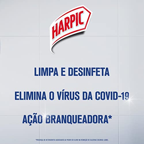 Harpic Cloro Forte - Desinfetante Sanitário Líquido Desodorizador, 200ml, Azul