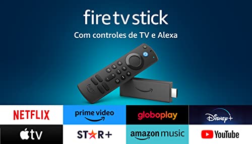 Fire TV Stick | Streaming em Full HD com Alexa | Com Controle Remoto por Voz com Alexa (inclui comandos de TV)