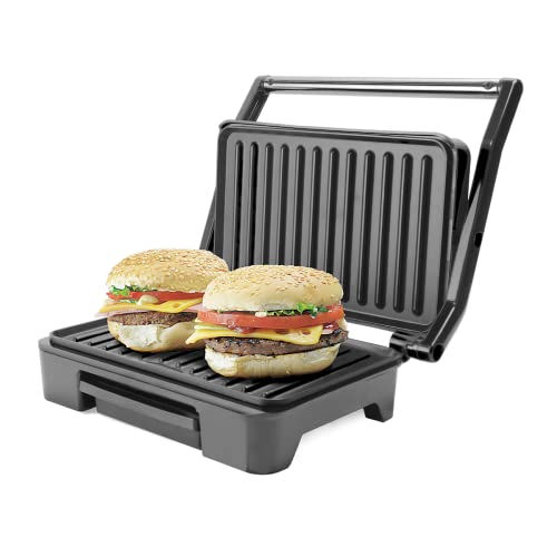 Grill Asteria Compact Mallory Grill multifunção, Luzes indicadoras de funcionamento, Alça com toque-frio e Trava de segurança 220V