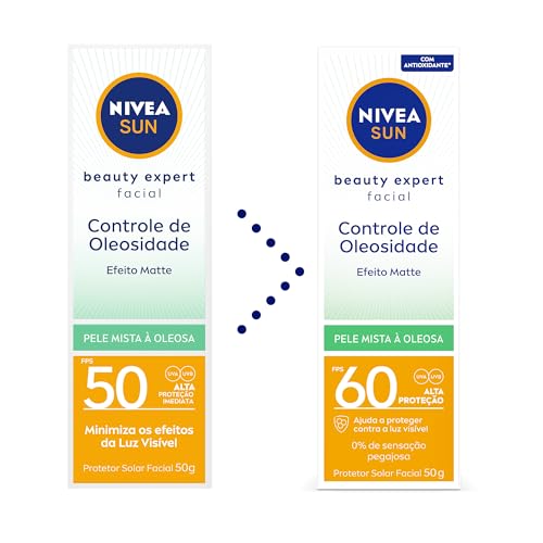 NIVEA SUN Protetor Solar Facial Beauty Expert Controle de Oleosidade FPS 60 50g