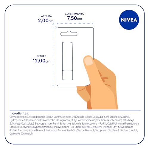 NIVEA Protetor Solar Hidratante Labial Sun Protect FPS 30 4,8 g - Lábios protegidos do sol e do ressecamento, alta proteção contra os raios UVA/UVB, com extrato de girassol e Vitamina E