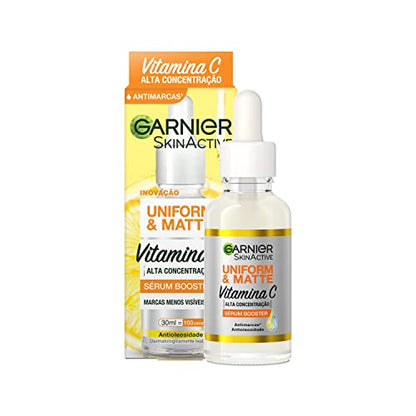 Sérum Facial Antimarcas Garnier Uniform & Matte Vitamina C, 30ml