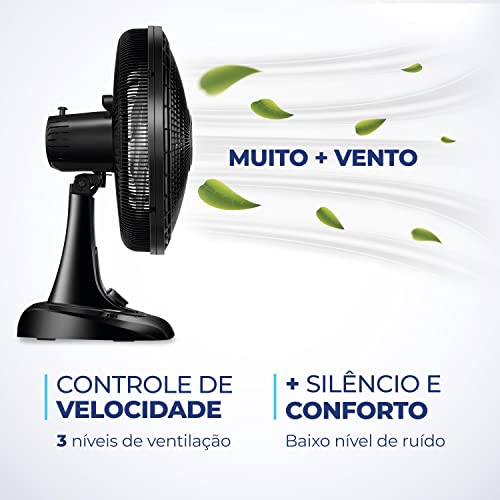 Ventilador de Mesa 40cm Super Power, Mondial, Preto/Prata, 80W, 110V - VSP-40-B2