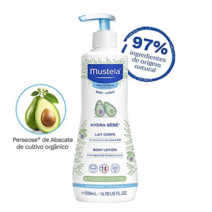 Mustela Bebê Com Abacate Orgânico Hidratante Corporal Infantil 97% De Ingredientes De Origem Natural 500Ml E Criança 500 Ml