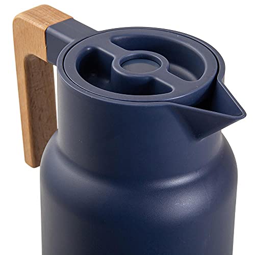 Garrafa Térmica Wood Fashion Azul 1 L Termopro Glass