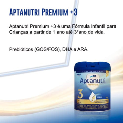 Danone Nutricia - Aptanutri Premium 3, 1-3 anos, Fórmula de Seguimento, 800g