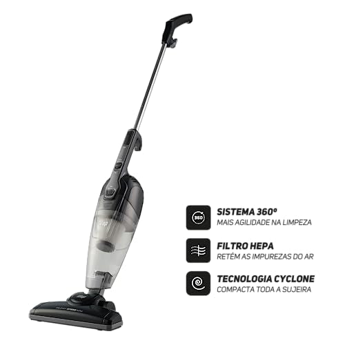 WAP Silent Speed Max 3 e 1 - Aspirador de Pó Vertical, 1350W, Filtro HEPA e Tecnologia Cyclone, 127V
