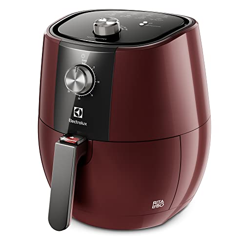 Fritadeira Elétrica sem oleo Electrolux Airfryer 4L 8 receitas pré-sugeridas desligamento automatico cesto removivel 1400W EAF31 vermelho escuro 127v por Rita Lobo