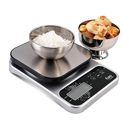 Balança digital Pró para Cozinha pró 5 kg, Prata, BAL7825, Euro Home