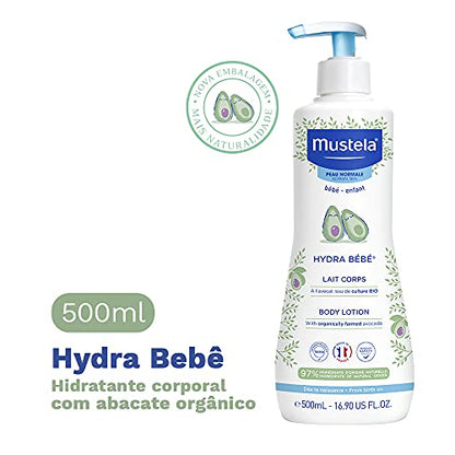 Mustela Bebê Com Abacate Orgânico Hidratante Corporal Infantil 97% De Ingredientes De Origem Natural 500Ml E Criança 500 Ml