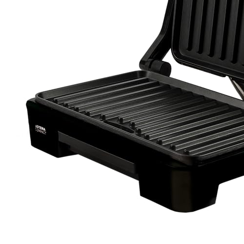 Grill Asteria Compact Mallory Grill multifunção, Luzes indicadoras de funcionamento, Alça com toque-frio e Trava de segurança 220V