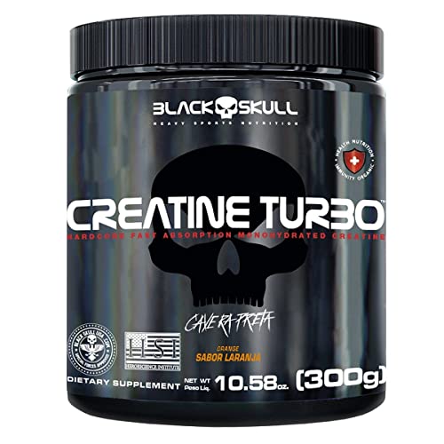 Creatine Turbo Monohidratada - 300g Laranja - Black Skull