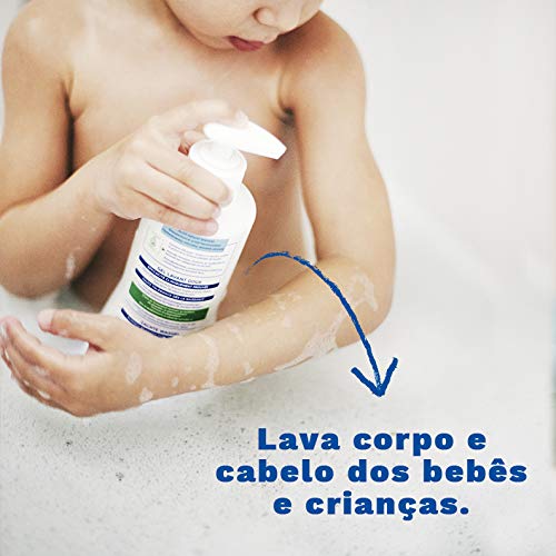 Mustela BR Gel Lavante Suave Com Abacate Orgânico 500Ml - Sabonete Líquido Corpo e Cabelo Para Bebês 93% De Ingredientes De Origem Natural Fórmula Biodegradável - Mustela Bebê e Criança