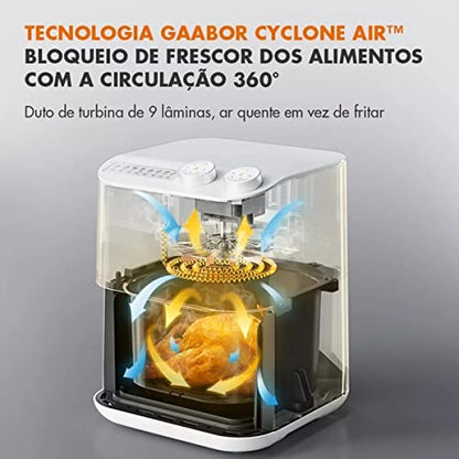 GAABOR FRITADEIRA ELÉTRICA AIR FRYER 3,5L 1200W SEM ÓLEO M4D02A GRAFITE 127V