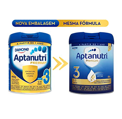 Danone Nutricia - Aptanutri Premium 3, 1-3 anos, Fórmula de Seguimento, 800g