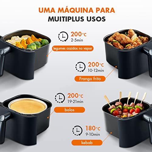 GAABOR FRITADEIRA ELÉTRICA AIR FRYER 3,5L 1200W SEM ÓLEO M4D02A GRAFITE 127V