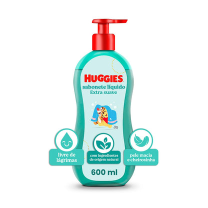HUGGIES Sabonete Líquido Huggies Extra Suave - 600Ml