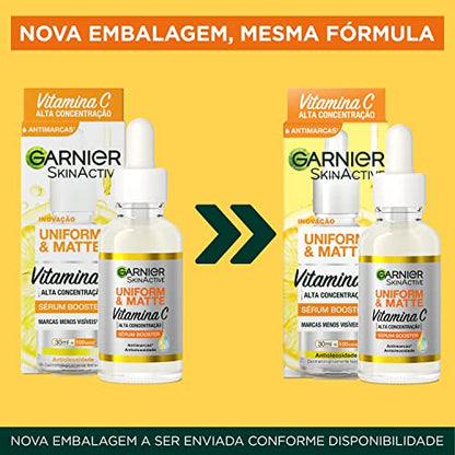 Sérum Facial Antimarcas Garnier Uniform & Matte Vitamina C, 30ml