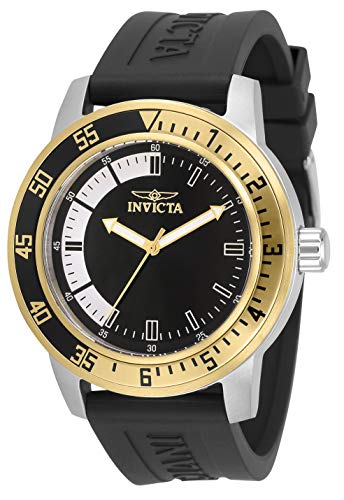 Invicta Relógio masculino especial de aço inoxidável, Preto, Relógio de quartzo