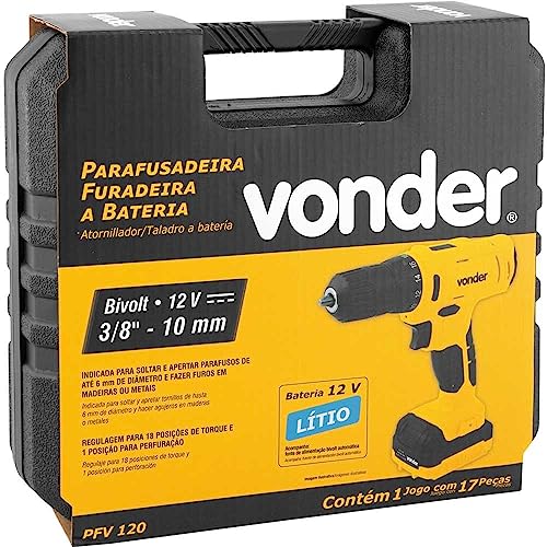 Vonder Parafusadeira/Furadeira A Bateria 12V Pfv120 Bivolt